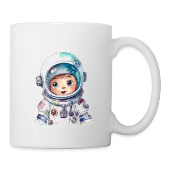Dessin à l’aquarelle d’astronaute - Mug blanc - blanc - Droite