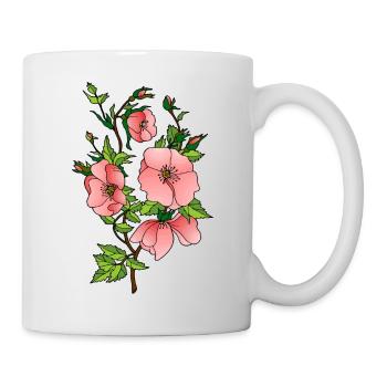 Fleur - Mug blanc - blanc - Droite