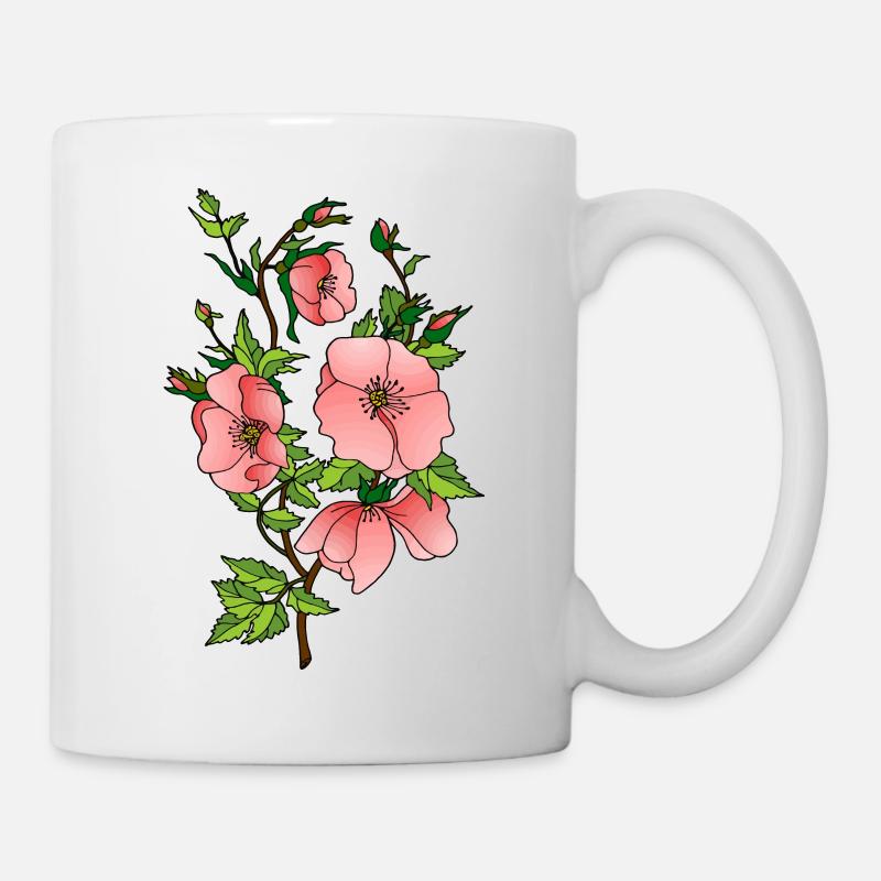 Blumen - Tasse - Weiß