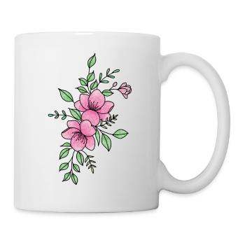 Pink prunus mume flower - Mug - white - Right