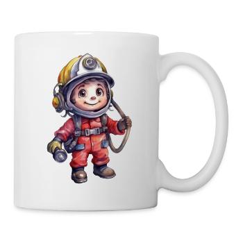 Firefighter Watercolors Drawing - Mug - white - Right