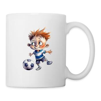 Footballer Watercolors Drawing - Mug - white - Right