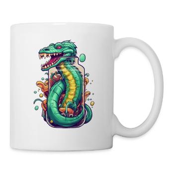 Basilisk Tattoo Zeichnung - Tasse - Weiß - Rechts