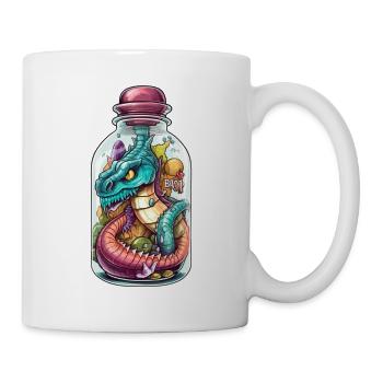 Basilisk Tattoo Zeichnung - Tasse - Weiß - Rechts