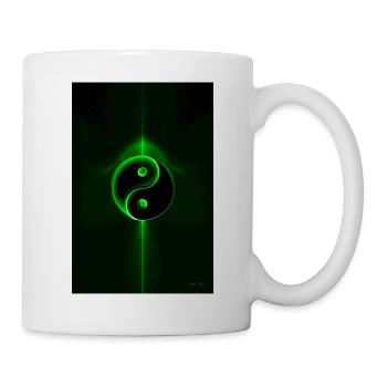 Yin Yang grün 1 - Tasse - Weiß - Rechts