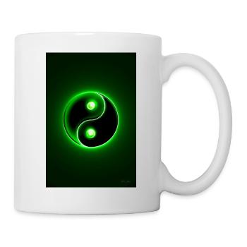 Yin Yang grün 2 - Tasse - Weiß - Rechts