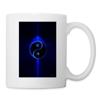 Yin Yang blau 1 - Tasse - Weiß - Rechts