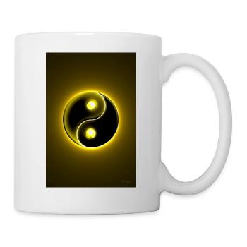 Yin Yang gelb 2 - Tasse - Weiß - Rechts