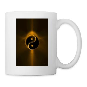 Yin Yang orange 1 - Tasse - Weiß - Rechts