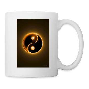 Yin Yang orange 2 - Tasse - Weiß - Rechts