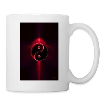 Yin Yang rot 1 - Tasse - Weiß - Rechts