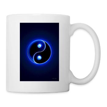 Yin Yang blau 2 - Tasse - Weiß - Rechts