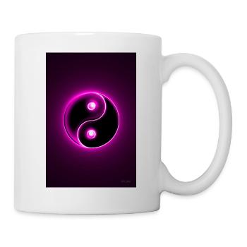 Yin Yang magenta 2 - Tasse - Weiß - Rechts