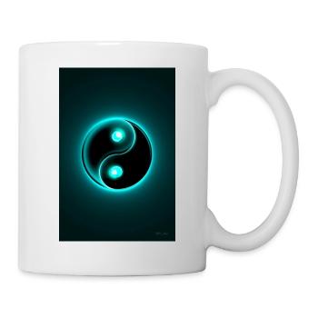 Yin Yang cyan 2 - Tasse - Weiß - Rechts
