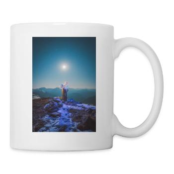 Christmas lights on Agrafa Mountain Range - Mug - white - Right