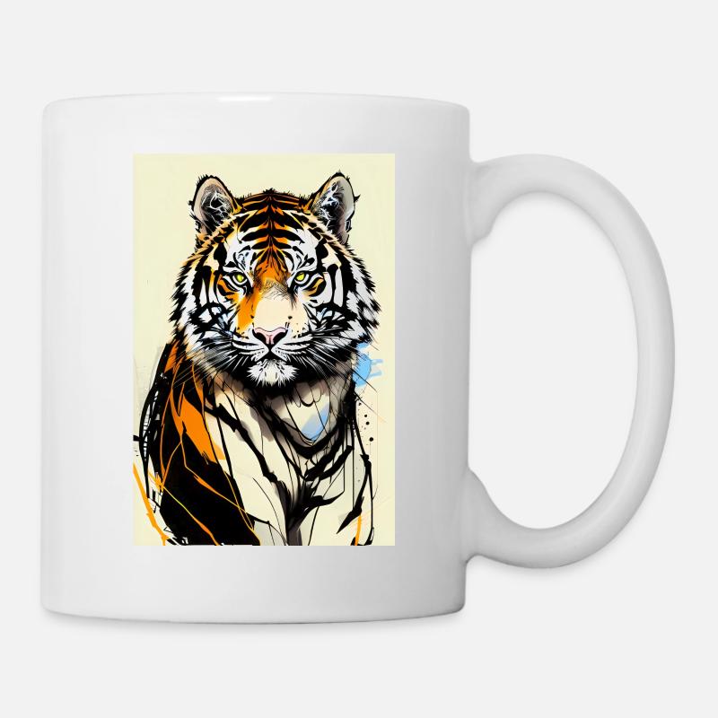 Inkpunk Tiger 1 - Mug - white