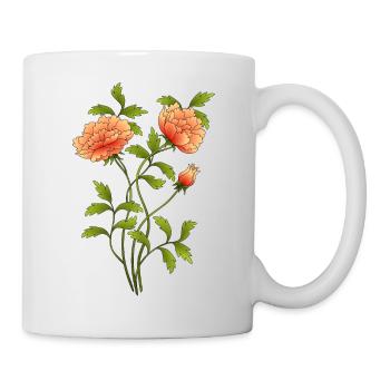Fleur - Mug blanc - blanc - Droite
