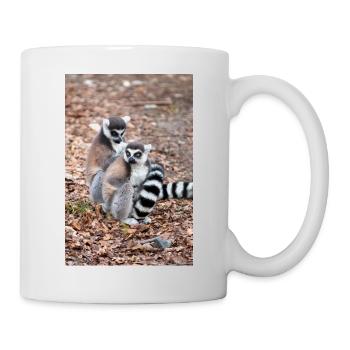 Lémurien à queue annelée (en allemand Katta) Lémurien catta - Mug blanc - blanc - Droite