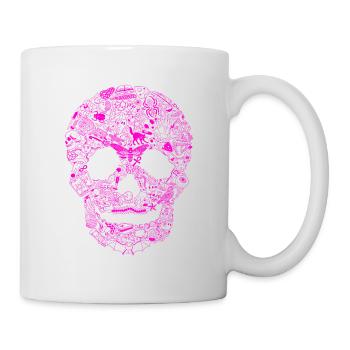 Gothic Skull Goth Style Dark Heavy Metal WGT - Mug - white - Right
