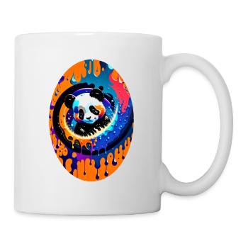 Buntes Kunst Potrait Panda 5 - Tasse - Weiß - Rechts