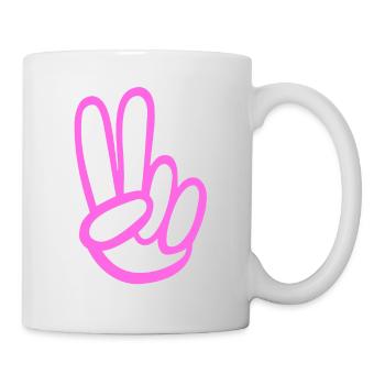 pink Peace lady like - Tasse - Weiß - Rechts
