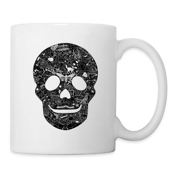 Gothique Skull Goth Style Dark Heavy Metal WGT - Mug blanc - blanc - Droite