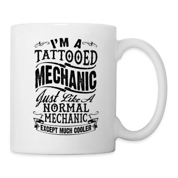 Tätowierter Mechaniker - Tasse - Weiß - Rechts