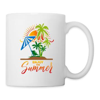 Genießen Sie den Sommer - Tasse - Weiß - Rechts
