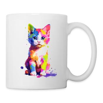 Cute colorful cat - Mug - white - Right