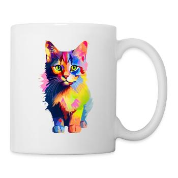 Animal colorful cat - Mug - white - Right