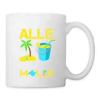 Lustiges EIMER FÜR ALLE, ALLE FÜR MALLORCA, Saufen - Tasse - Weiß - Rechts