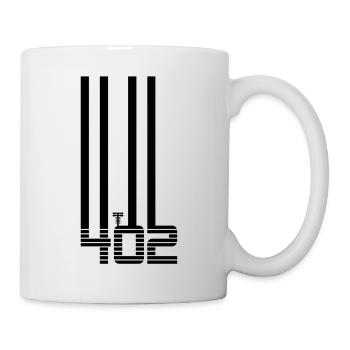 402 black print - Tasse - Weiß - Rechts