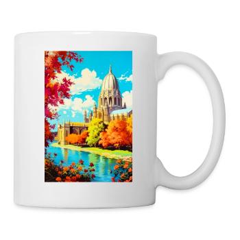 Vintage Oxford Reiseplakat - Tasse - Weiß - Rechts