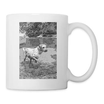 le labrador dans l'eau - Mug blanc - blanc - Droite