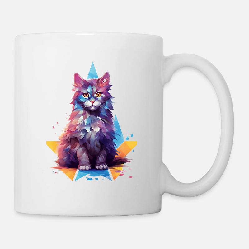 Future Cat ARt Design Shirt Lover - Tasse - Weiß