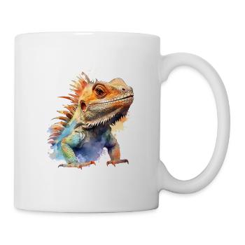 Bartagame Wasserfarben Zeichnung - Tasse - Weiß - Rechts