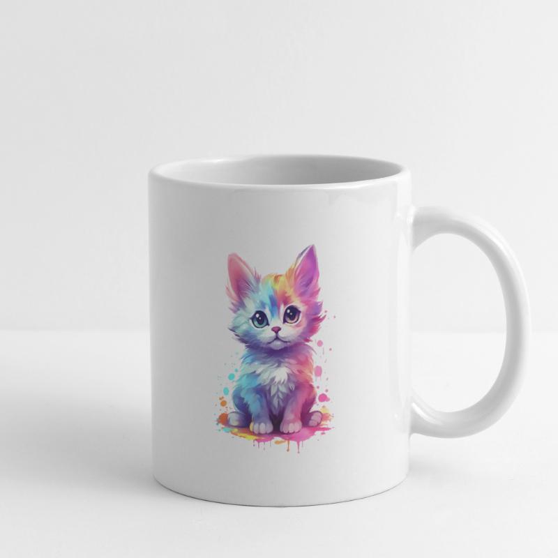 Idée d’impression unique et douce pour chat Mug blanc