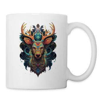 Vibrant Stag Mandala - Mug - white - Right