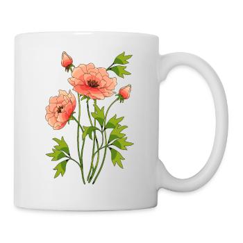 Fleur - Mug blanc - blanc - Droite