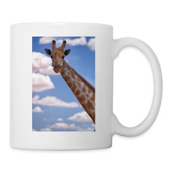 Giraffe Majesty: Regarder dans la caméra - Mug blanc - blanc - Droite