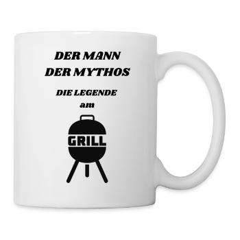 Mann am Grill - Tasse - Weiß - Rechts