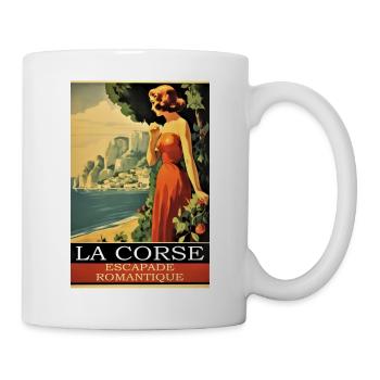 La Corse Escapade Romantique Rétro - Mug blanc - blanc - Droite