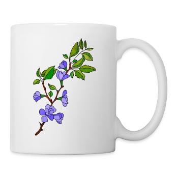 Fleur - Mug blanc - blanc - Droite
