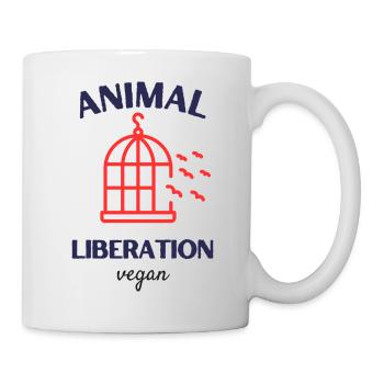 Animal Liberation, vegan - Mug - white - Right