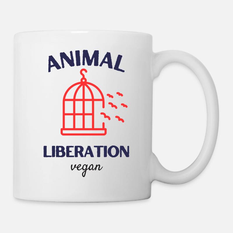 Animal Liberation, végétalien - Mug blanc - blanc