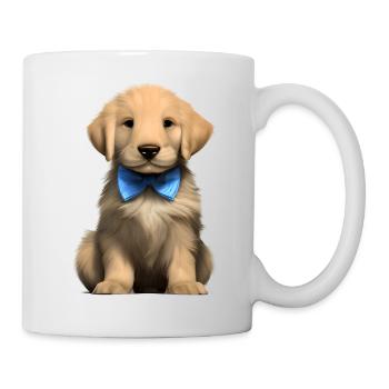 Propriétaires de chiens Golden Retriever chiots chiens - Mug blanc - blanc - Droite