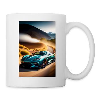 Autorennen - Tasse - Weiß - Rechts