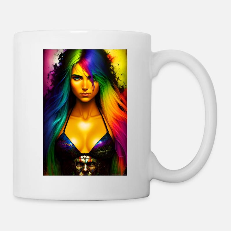 Fille arc-en-ciel - Mug blanc - blanc