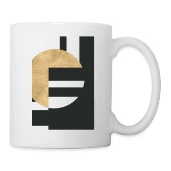 Gold Kreis Geometrie - Tasse - Weiß - Rechts