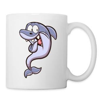 Verängstigter Hai - Tasse - Weiß - Rechts